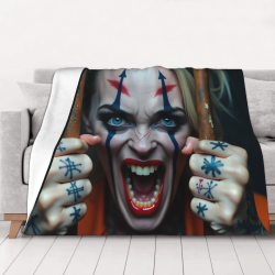 280g Flannel Fleece Blanket (Horizontal) - Harley Quinn Pattern