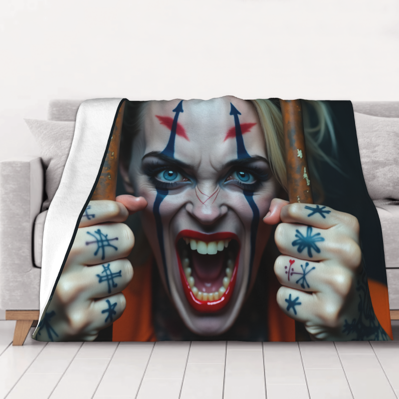 Manta de Forro Polar de 280g (Horizontal) - Patrón de Harley Quinn Manta de Forro Polar de 280g (Horizontal) - Patrón de Harley Quinn