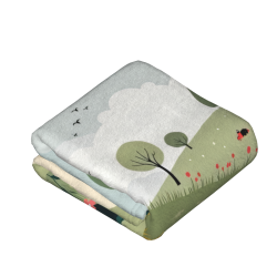 Coperta in flanella verticale 280g: Stampa paesaggio pastorale, una scelta di comfort e calore