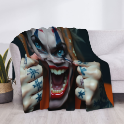 Decke aus Fleece 280 g (horizontal) mit Harley Quinn Muster