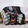 Decke aus Fleece 280 g (horizontal) mit Harley Quinn Muster