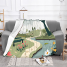 Coperta in flanella Serene Countryside - Compagno accogliente per la tua casa