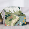 Couverture en flanelle Serene Countryside - Compagnon douillet pour votre maison