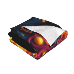 280 - Gramm Flanellfleece - Decke (horizontales Design) mit vollflächiger einseitiger Bedruckung