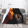 280 - Gramm Flanellfleece - Decke (horizontales Design) mit vollflächiger einseitiger Bedruckung