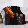 Couverture en flanelle polar de 280 g (style horizontal) avec impression sur toute la largeur单面