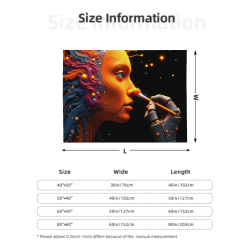 280g 플란넬 프리스 블랭킷 (가로 스타일) 전폭 단면 인쇄