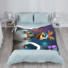 Manta de法兰绒 vertical de 280 g: Encantador patrón cartoon, cómoda y cálida