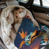 Drap en flanelle vertical de 280 g : Joli motif cartoon, confortable et chaud