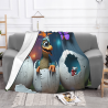 280 جرام قماش فلannel فuzzi-blanket (أفقية) - نمط كارتون لطيف