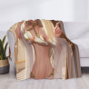 280g Flannel Fleece Blanket (Horizontal Style) with Beautiful Anime Pattern