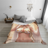 280g Flannel Fleece Blanket (Horizontal Style) with Beautiful Anime Pattern