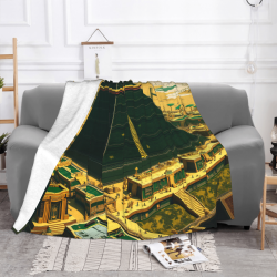 Coperta in Flanella Morbida da 280g (Orizzontale): Bella Coperta con Motivo a Piramide