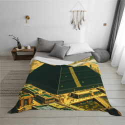 Coperta in Flanella Morbida da 280g (Orizzontale): Bella Coperta con Motivo a Piramide