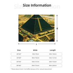 Fleece-Decke 280 g/m² (horizontal): Decke mit schönem Pyramusmuster