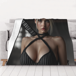 Couverture en flanelle de 280 g (horizontale) - Motif sexy, confortable et chaude