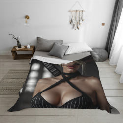 Couverture en flanelle de 280 g (horizontale) - Motif sexy, confortable et chaude