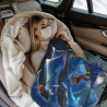 280g Flannel Fleece Blanket (Vertical Style) with Sailing Ship Pattern