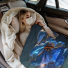 Coperta in flanella da 280 g (orizzontale) con stampa di barca a vela onirica