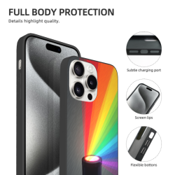 iPhone 15 Pro/Pro Max 彩虹漸變手機殼 - okomall