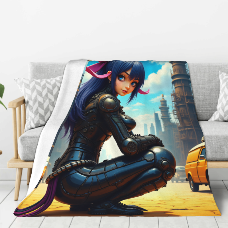 280g Flannel Blanket (Vertical Style) with Full-Side Single-Sided Printing