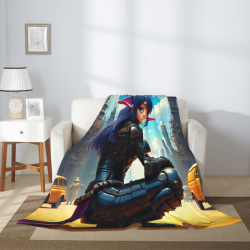 280g Flannel Blanket (Vertical Style) with Full-Side Single-Sided Printing
