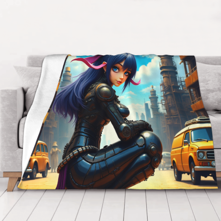 280g Flannel Blanket (Horizontal) with Anime Pattern