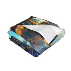 Couverture en flanelle de 280 g (Horizontale) avec motif d'anime