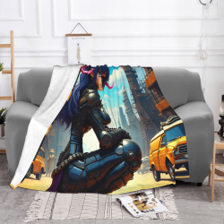 280g Flannel Blanket (Horizontal) with Anime Pattern