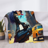 280g Flannel Blanket (Horizontal) with Anime Pattern