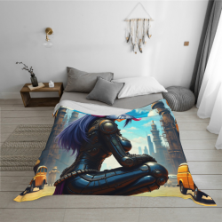 Couverture en flanelle de 280 g (Horizontale) avec motif d'anime