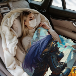 Couverture en flanelle de 280 g (Horizontale) avec motif d'anime
