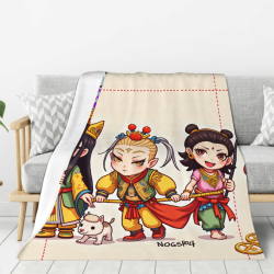 Coperta in flanella da 280 g (stile verticale) con motivo a cartoni animati