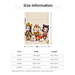280g Flannel Blanket (Vertical Style) with Cartoon Pattern