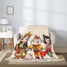 280g Flannel Blanket (Vertical Style) with Cartoon Pattern