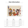 280g Flannel Fuzzy Blanket (Horizontal) with Cartoon Journey to the West Pattern