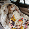280g Flannel Fuzzy Blanket (Horizontal) with Cartoon Journey to the West Pattern