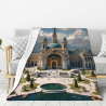Elegante Flanelldecke mit Kirchenlandschaft - Okomall