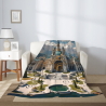 Elegante Flanelldecke mit Kirchenlandschaft - Okomall