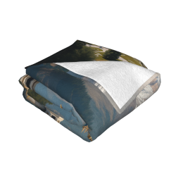 Coperta in flanella polar da 280 g (orizzontale) con motivo di palazzo - Una grande scelta per il comfort e il calore