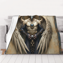 Decke aus Fleece 280 g (horizontales Design) mit mystischem Muster