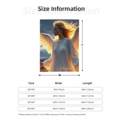 280g Flannel Blanket (Vertical Style) - Angel Pattern, A Great Choice for Comfort and Warmth