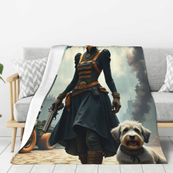 Couette Flanelle Steampunk - Aventurier et Cœur Mécanique