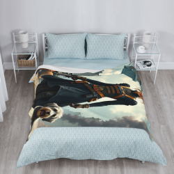 Steampunk Flannel Blanket - Adventurer & Mechanical Heart