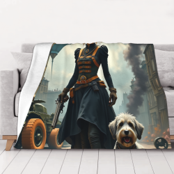 280g Flannel Fuzzy Blanket (Horizontal) with Fantasy Printing - A Great Choice for Comfort and Warmth