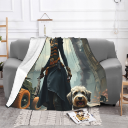 Drap en flanelle doux de 280 g (horizontal) avec impression fantastique - Un excellent choix pour le confort et la chaleur