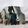 280g Flannel Fuzzy Blanket (Horizontal) with Fantasy Printing - A Great Choice for Comfort and Warmth