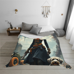 280 - Gramm Flanell - Fuzzy - Decke (horizontal) mit Fantasy - Bedruckung - Eine tolle Wahl für Komfort und Wärme