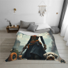Drap en flanelle doux de 280 g (horizontal) avec impression fantastique - Un excellent choix pour le confort et la chaleur