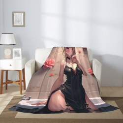 Coperta in Pile da 280g (Stile Verticale) con Esclusiva Stampa a Larghezza Totale Stampa Monolaterale